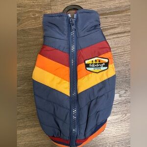 Fabdog Multicolor Dog Jacket size 8 NWOT